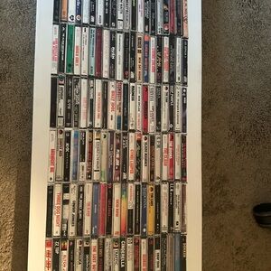 Old fashioned record tapes wall art